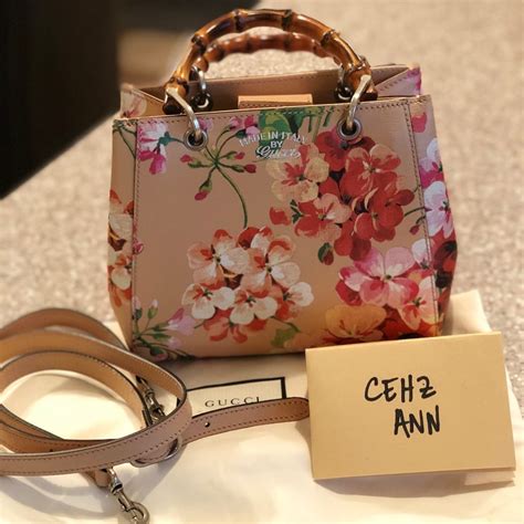 bamboo shopper mini gucci|Gucci Bamboo Shopper Mini Blooms Crossbody Bag, Nude.